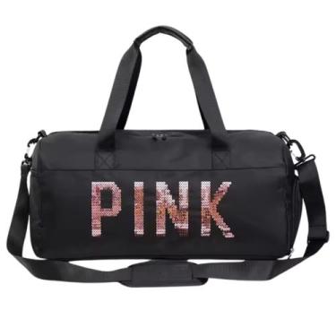 Imagem de Bolsa de viagem mala grande de mão feminina academia passeio espaçosa 