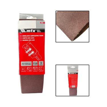 Imagem de Cinta De Lixa 75 X 533mm 120 Graos 3 Pçs - MTX