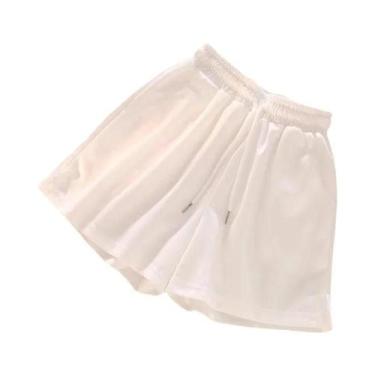 Imagem de Shorts Casuais Femininos De Cintura Alta E Perna Larga, Estilo Coreano