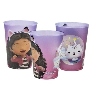 Imagem de Copo Infantil Casa Mágica da Gabby de Plástico Base de Ovo de Pascoa O