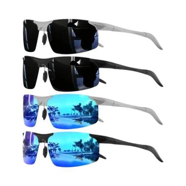 Imagem de Óculos De Sol Unissex Leves Polarizados Quadrados UV400 Clássicos Retr