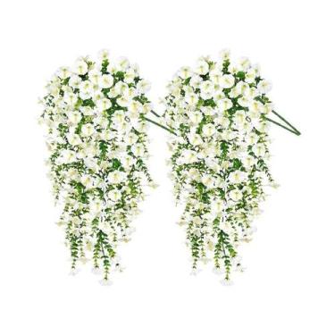 Imagem de Vides De Flores Violeta Artificiais De 75cm Para Decoração De Parede, 