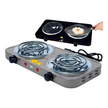 Imagem de Fogão Elétrico Portátil 2500w Fogareiro 2 Bocas Compacto Linha Premium