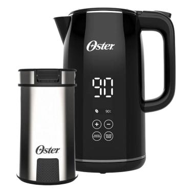 Imagem de Kit Chaleira Digital 1,7L E Moedor De Café Inox Oster 220V