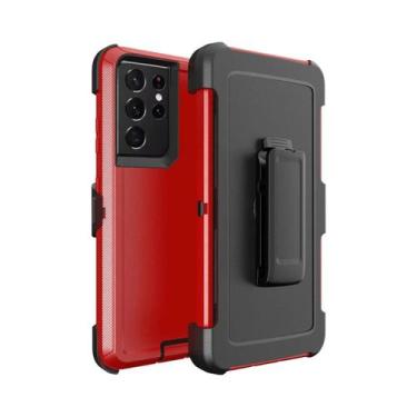 Imagem de Capa Híbrida Reforçada Com Clipe De Cinto Para Samsung A57 A37 A55 A35