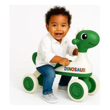 Imagem de Motoca Infantil De Equilíbrio C/ Luz E Som Dino Verde - HK Brinquedos
