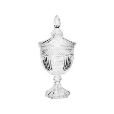 Imagem de Potiche de Cristal 24,5cm Lyor Santorini, Transparente, 1 unidade
