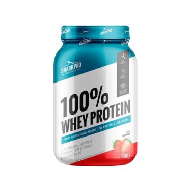 Imagem de 100% Whey Protein Concentrado 900g Shark Pro, Morango, 900g