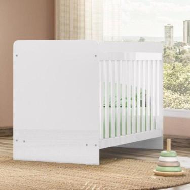 Imagem de Berço Mini Cama 2 Em 1 Labirinto Branco - MÓVEIS HENN