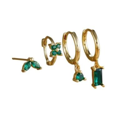 Imagem de Conjunto De Brincos Pendentes De Zircônia Para Mulheres, Joias De Aço 