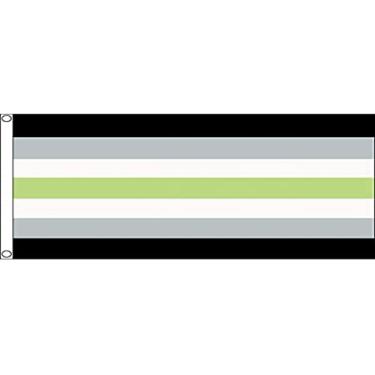 Imagem de AZ FLAG - Bandeira do Orgulho Agender - 9,5 cm x 1,5 m - Poliéster 100D Genderqueer - Banner não binário com dois ilhós de metal - Resistente ao desbotamento - Cores vivas - 90 cm x 1,5 m - 150 x 90