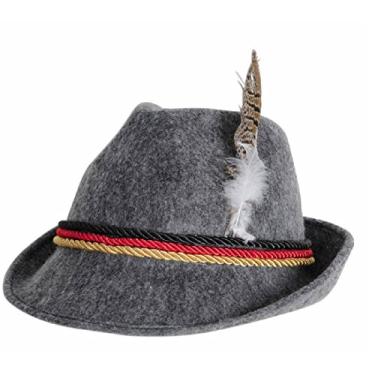 Imagem de Chapéu alpino alemão adulto, Cinza, tamanho nico