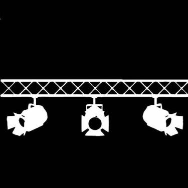Imagem de Adesivo Parede Holofote Cinema decoração parede - LD Loja, Branco