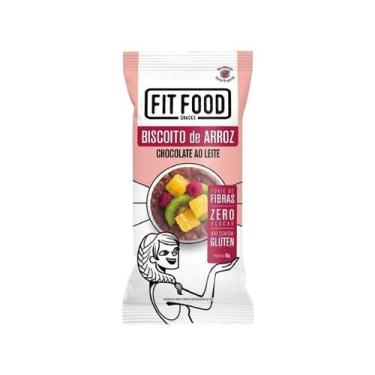 Imagem de Biscoito de Arroz Com Chocolate ao Leite Sem Glúten FitFood 70g - Fit 