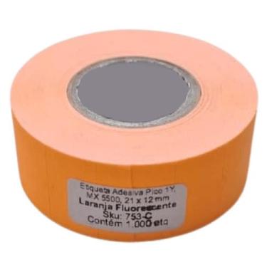 Imagem de Etiqueta Adesiva Pyco 1y Mx5500 21x12mm Sem Tarja Laranja Fluorescente
