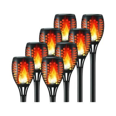 Imagem de Luz Solar Com Efeito De Chama Para Jardim Externo, Lâmpada De Gramado 
