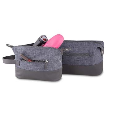 Imagem de Necessaire All Gray Tpc em Poliéster 300 17 X 30 X 10 cm Cinza com Bolso Externo e Alça...
