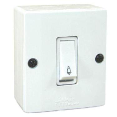 Imagem de Interruptor Campainha Sistema X com Acionamento Rápido e Design Funcional Branco Mectronic