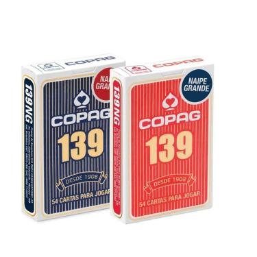 Imagem de Kit Baralho 139 Tradicional Copag Naipe Grande-Unissex