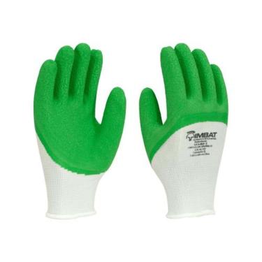 Imagem de Luva de Segurança Poliéster com Látex Verde 8 (m) para Uso Doméstico e Profissional com Punho em Elastano Imbat