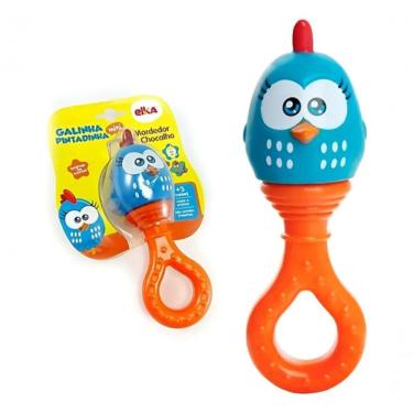 Imagem de Mordedor E Chocalho Galinha Pintadinha Mini - Elka 1053