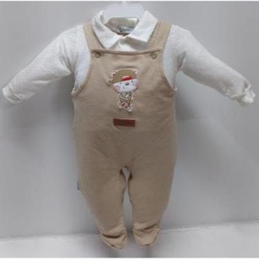 Imagem de Macacão Jardineira Moletino Bebê Menino Bordado Zafielo 703-Masculino