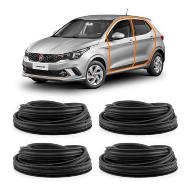 Imagem de Kit 4 Borrachas Vedação Porta Argo Após 18 Modelo Original F103 - Unif