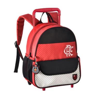Imagem de Mochila de Carrinho Flamengo Bolsa Escolar Futebol Infantil