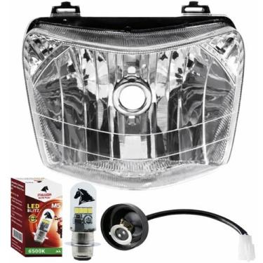 Imagem de Bloco Optico Farol, Lampada Led, Soquete Bros 150 09 Á 12 - PLASMOTO