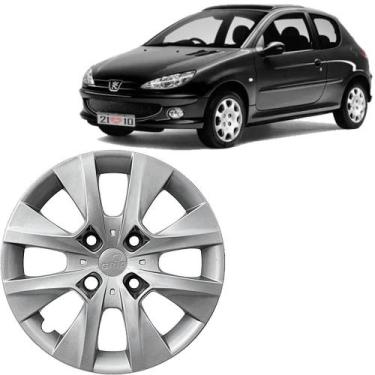 Imagem de Calota Peugeot Aro 14 206 207 208 307 Modelo Orig. - GFM, Prata