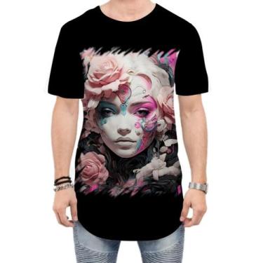 Imagem de Camiseta Longline Mulher de Rosas Paixão 17 - Kasubeck Store®, M