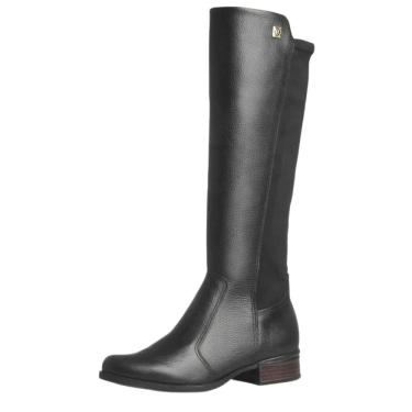 Imagem de Bota Feminina Over Couro Salto Baixo Leve Confortavel Pegada