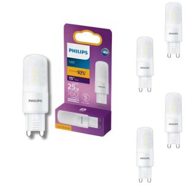 Imagem de 5 Lâmpada Led Capsula Philips G9 1.6w 2700k Quente Bivolt