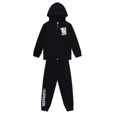 Imagem de Conjunto infantil menino em moletom de jacaré Brandili-Masculino