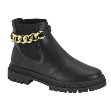 Imagem de Bota Feminina Moleca 5344.103 Preto/Dourado-Feminino