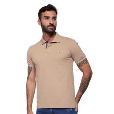 Imagem de Camisa Polo FMF Masculina Básica Piquet no Estilo Bordado Itália-Masculino