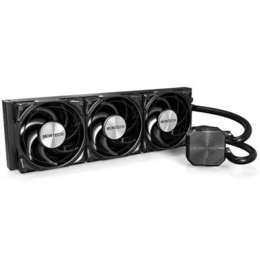Imagem de Water Cooler Montech HyperFlow Silent, 360mm, Intel-AMD, PWM, Preto