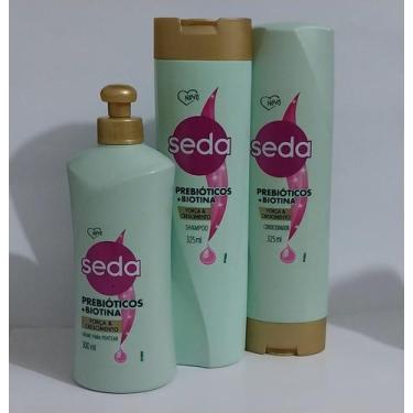 Imagem de KIt Seda Prebioticos + Biotina Shampoo + Condicionador + Creme de Pent