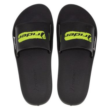 Imagem de Chinelo infantil slide speed rider - 11816, Preto, Verde, 29