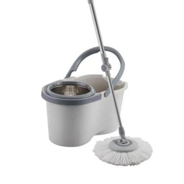 Imagem de Mop Giratório Esfregão Electrolux com Balde 6,5L Cesto Inox, Mop Girat