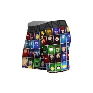 Imagem de Cueca boxer kevland super heróis, Azul, P