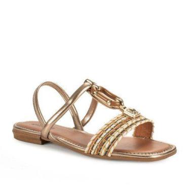 Imagem de Sandália Feminina Rasteirinha Mississipi MF302 - Dourado, 35