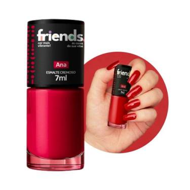 Imagem de Esmalte Vermelho Clássico Cremoso Ana Friends 7ml Cor Vibrante