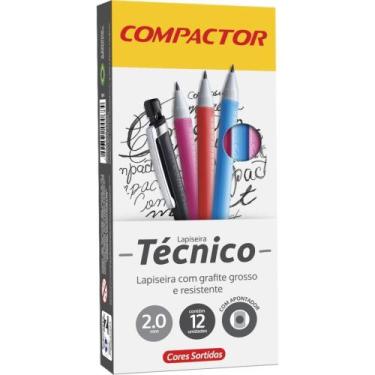 Imagem de Lapiseira 2.0MM Tecnico Nova C/APONTADOR SORT CX.C/12 - Compactor