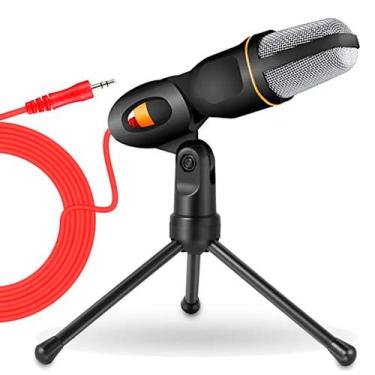 Imagem de Microfone Condensador Estéreo de Mesa SF-666, Conexão P2, para Podcast