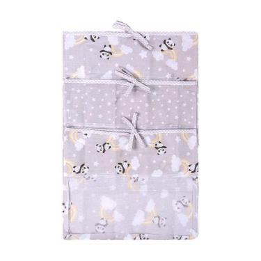 Imagem de Kit saquinho maternidade bublim petit panda cinza - 3 unidades - INCOM