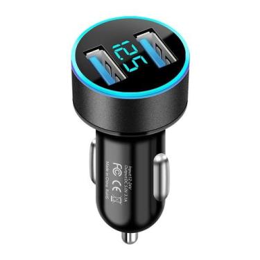 Imagem de Carregador Veicular Voltimetro Digital Usb Duplo 3.1 Amperes - SPSCL, 