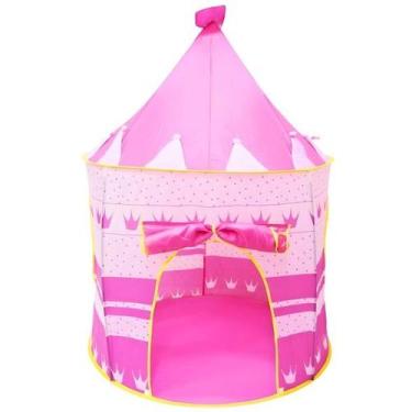 Imagem de Barraca Infantil Castelo 135x105cm Toca Dobrável Cabana - DDG, Rosa