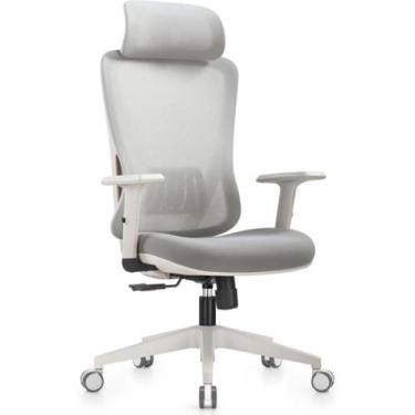 Imagem de Cadeira Escritório Presidente NR17 Ergonômica Tela Mesh Sigma Cinza - 