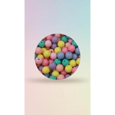 Imagem de Miçangas Bolinhas Leitosa 10mm Kit 900 Peças Coloridas - Congratulatio